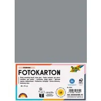 folia folia Fotokarton, 300 g/m², 50 x 70 cm, 10 Bogen, steingrau – Produktbild 1 von 1