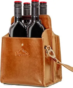 Alpenleder Alpenleder Flaschenträger "Weinvierer" – Produktbild 1 von 1