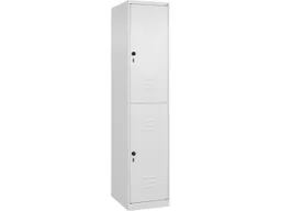 C+P C+P Doppelstock-Spind Classic PLUS, 2 Fächer, 1850x400x500mm, Verkehrsweiß/Verkehrsweiß – Produktbild 1 von 1
