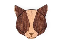 BeWooden BeWooden Brosche aus Holz – Rote Katze – Produktbild 1 von 1
