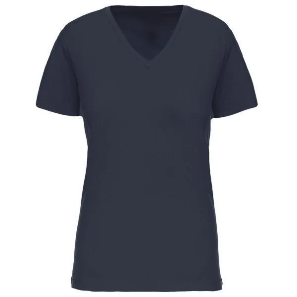 Greenspired Greenspired Basic Bio Damen T-Shirt mit V-Ausschnitt XS- 3 XL, Navy, – Produktbild 1 von 1