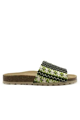 thies thies Damen vegan Slide Eco Boho Pool Grün – Produktbild 1 von 1