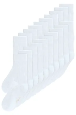 MELA MELA Damen vegan Multipack 20x Socken Gerippt Weiß – Produktbild 1 von 1