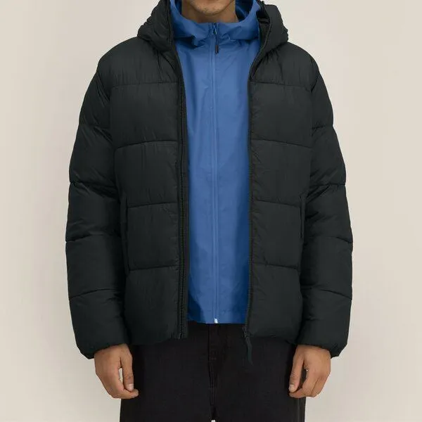 YTWOO YTWOO Medium Fit Unisex Pufferjacke mit Kapuze, Schwarz, – Produktbild 3 von 4