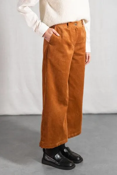 Jyoti - Fair Works Jyoti - Fair Works Bio-Baumwollcord Culotte Hemani, Zimt, – Produktbild 4 von 4