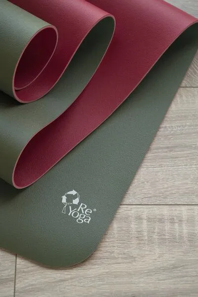 ReYoga ReYoga element GROW 4mm - rutschfeste Yogamatte aus 100% Naturkautschuk, Lotus love (orangerot/violett), – Produktbild 3 von 4