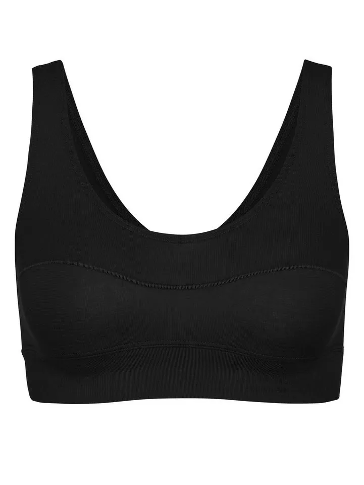 CALIDA CALIDA Bustier Elastic breites Unterbrustband, ohne Bügel, Baumwollmischung, Schwarz, – Produktbild 2 von 5
