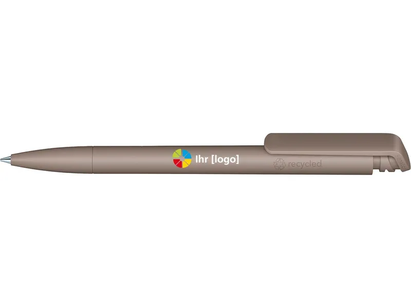Senator Senator Kugelschreiber "Trento Matt Recycled" inkl. 4-farbigem Aufdruck, warm grey – Produktbild 1 von 1