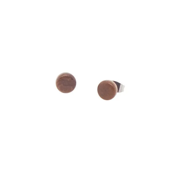 Mekhada Mekhada Tagua Ohrstecker TOPI 8 mm, Braun, – Produktbild 1 von 1