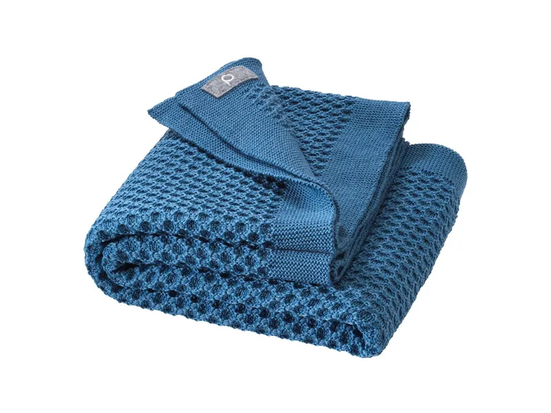 Disana Disana Babydecke Wabenstrick Bio-Merinowolle taubenblau Maße 80 x 100 cm, Blau, – Produktbild 1 von 1
