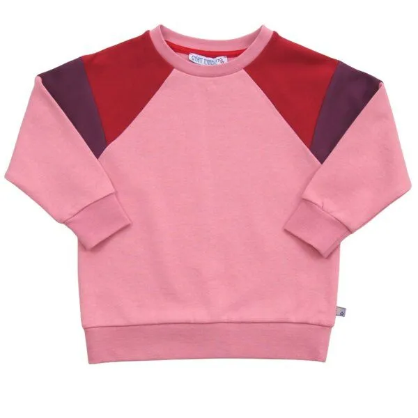 Enfant Terrible Enfant Terrible Colourblocking Sweatshirt, Candy pink-burnt red, – Produktbild 1 von 2