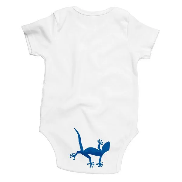 HANDGEDRUCKT HANDGEDRUCKT "2 Geckos" Baby Body, White, – Produktbild 2 von 4
