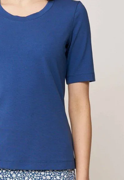 LANA Organic LANA Organic Basic Shirt aus Bio Baumwolle für Damen, Modell Vinnie, True navy, – Produktbild 3 von 4
