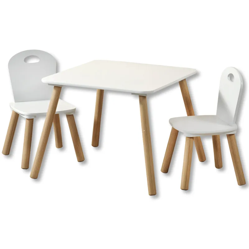 Kesper Kesper Kindertisch mit 2 Stühlen, weiß - 3er Set – Produktbild 1 von 1