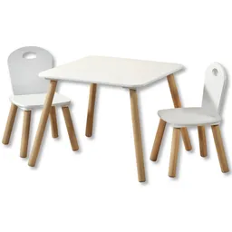 Kesper Kesper Kindertisch mit 2 Stühlen, weiß - 3er Set – Produktbild 1 von 1