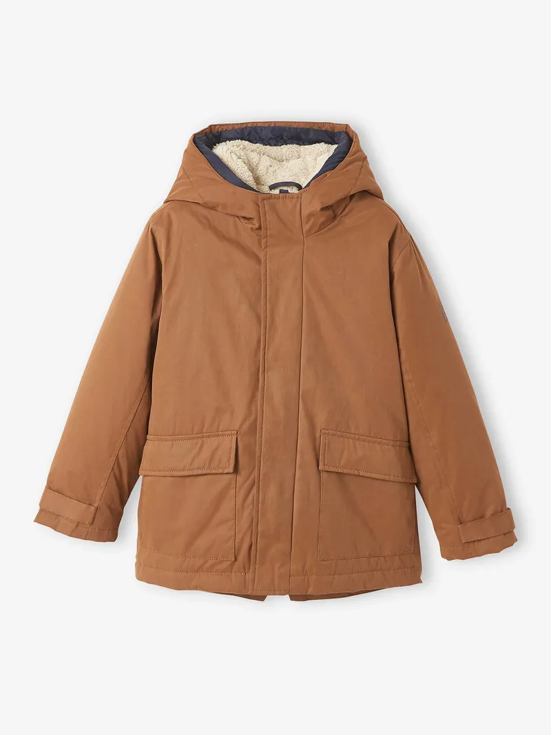 Vertbaudet Vertbaudet Jungen 3-in-1-Jacke mit Polyester, Braun, – Produktbild 1 von 4