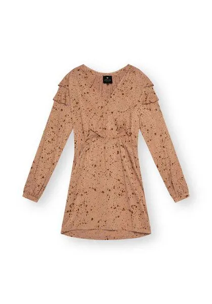 Lovjoi Lovjoi Kleid FRIEDI aus CUPRO Bemberg & VISKOSE Ecovero, Rosewood spots (mehrfarbig), – Produktbild 1 von 4