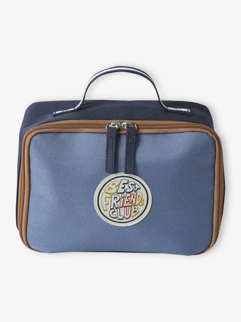 Vertbaudet Jungen Lunchbox-Tasche COOL SCHOOL, Blau, – Produktbild 2 von 4