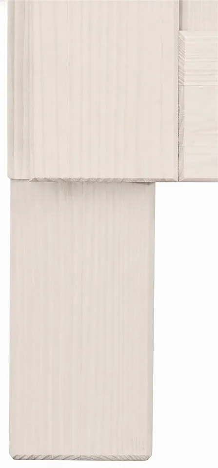Home affaire Küchenbuffet Oslo 125 cm breit, aus massiver Kiefer, mit 2 Glastüren, Metallgriffe, Weiß, – Produktbild 5 von 5