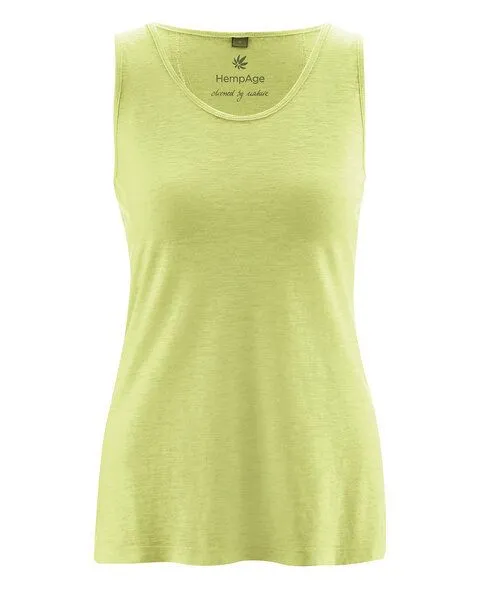 HempAge HempAge Lockeres Tank-Top Hanf/Biobaumwolle, Lind (grün), – Produktbild 3 von 4