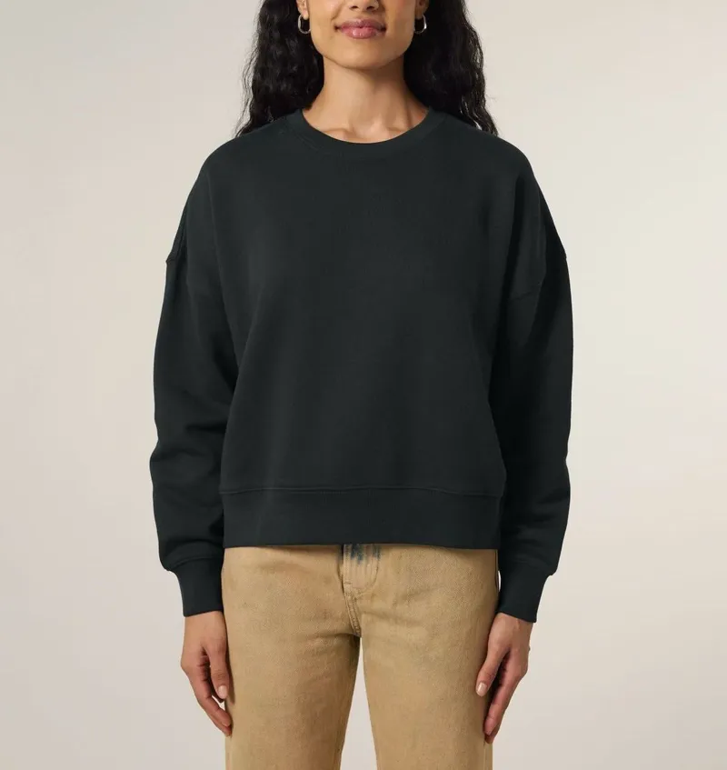 UNIPOLAR UNIPOLAR Damen vegan Pullover Basic Almai, Schwarz, – Produktbild 1 von 2