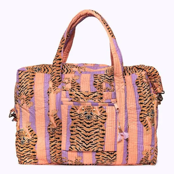 KIKOONI KIKOONI handgefertigte große Reisetasche TRAVELER BAG, Poppy tiger peach fusion, – Produktbild 3 von 4