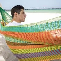 MacaMex MacaMex Mexikanische Netzhängematte Matrimonial Baumwolle, Multicolor (bunt), – Produktbild 1 von 1