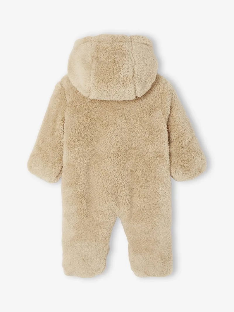 Vertbaudet Baby Winter-Overall mit Kapuze sandfarben, Sandfarben, – Produktbild 2 von 3