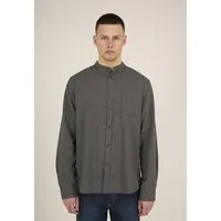 KnowledgeCotton Apparel KnowledgeCotton Apparel Flanellhemd mit Stehkragen - Elder Regular Fit - aus Biobaumwolle, Grau (dark grey melange), – Produktbild 1 von 1