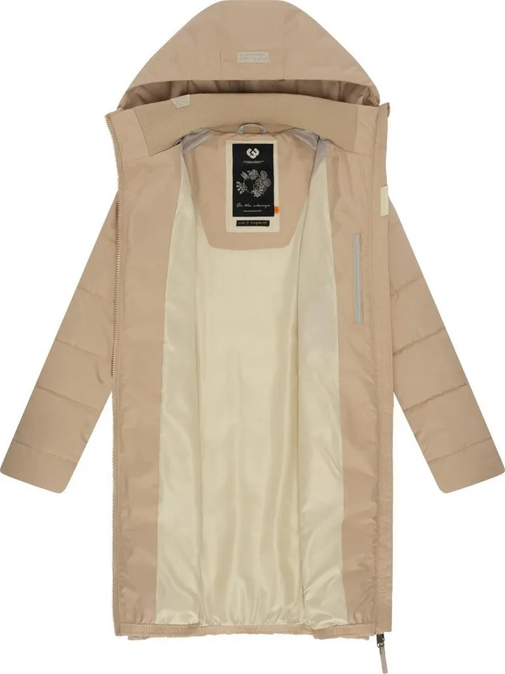 ragwear ragwear Steppmantel Dizzie Coat Wasserdichter Winterparka mit gefütterter Kapuze, Braun, – Produktbild 1 von 4