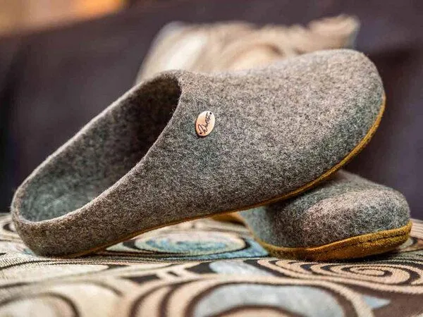 WoolFit WoolFit Filzpantoffeln "Classic" mit besonders weicher Einlage, Hellgrau(grau), – Produktbild 4 von 4