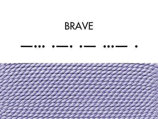 renna deluxe renna deluxe Morse-Code Armband aus Sterling Silber, Lila, – Produktbild 7 von 8