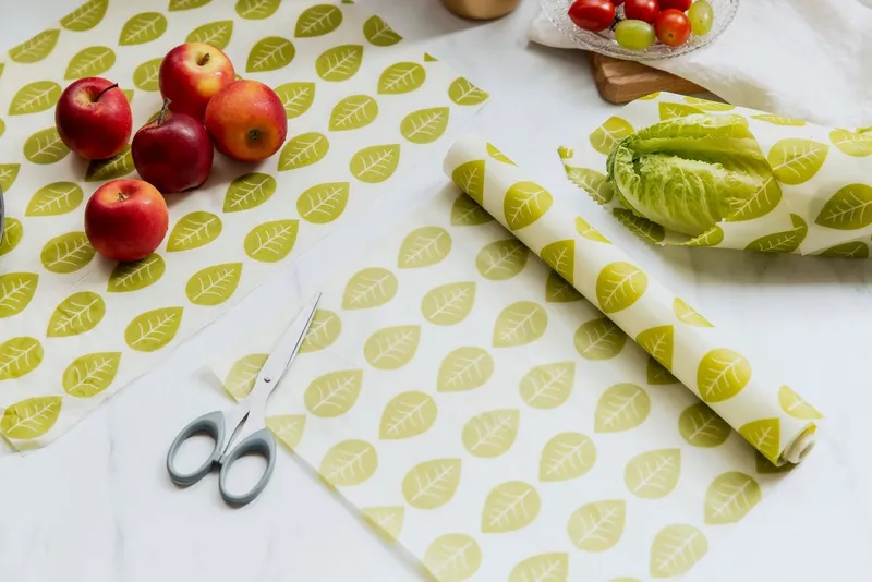 Nuts Nuts Bienenwachstuch vegane Pflanzenwachstuch Rolle, 1-tlg., wiederverwendbar, vegan, nachhaltig, umweltfreundlich, kompostierbar, Grün, – Produktbild 2 von 4