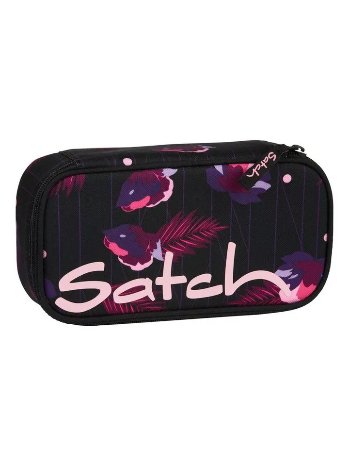 Satch Satch Federmäppchen Schlamperbox, (1-tlg), inklusive Geodreieck und Stundenplan, Lila, – Produktbild 2 von 8