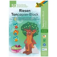 folia folia Tonpapier, sortierte Farben, 34 x 24 cm, 50 Blatt – Produktbild 1 von 1