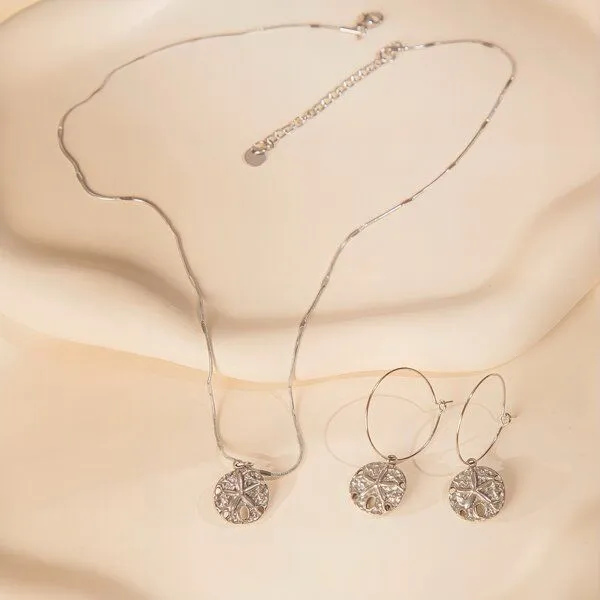 ELEKTROPULLI ELEKTROPULLI Kette 1mm schmal mit Anhänger, Set mit Ohrringen, Silber, – Produktbild 4 von 4