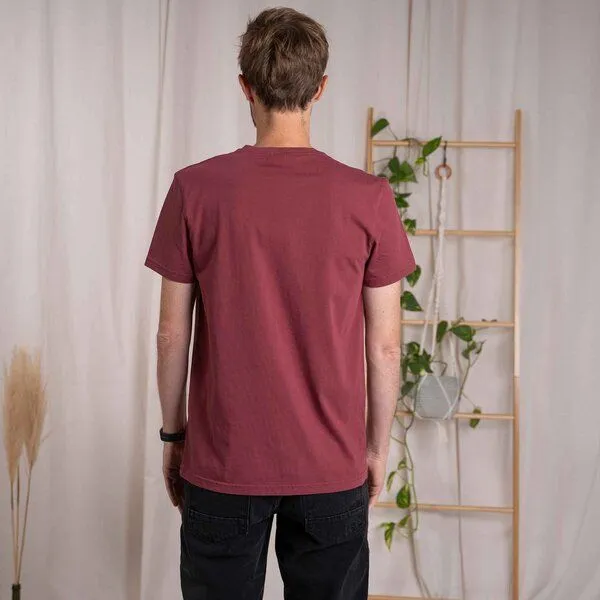 Vresh Clothing Vresh Clothing Vinn - T-Shirt aus Biobaumwolle, Burgundy, – Produktbild 2 von 4