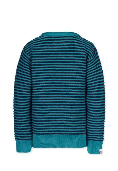 Band of Rascals Band of Rascals 3D Stripe Pullover, Petrol-navy, – Produktbild 4 von 4