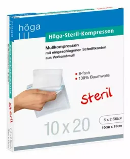 Höga-Pharm HÖGA STERIL Kompressen 10x20 cm 8fach 5X2 St Kompressen – Produktbild 1 von 1