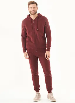 ORGANICATION ORGANICATION Herren vegan Sweatjacke Soft Touch Bordeaux – Produktbild 1 von 1