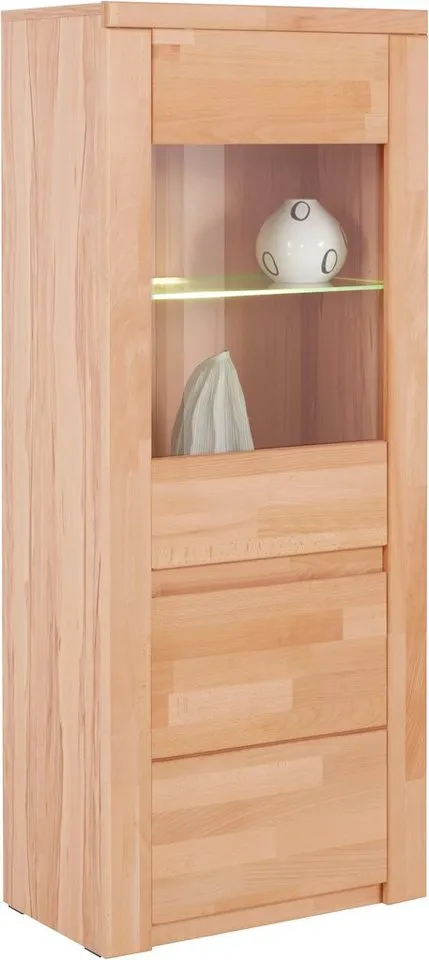 OTTO home Vitrine Burani grifflose Optik, Braun, – Produktbild 6 von 8
