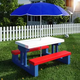 Casaria® Casaria Deuba Kinder Sitzgruppe mit Sonnenschirm – Produktbild 1 von 1