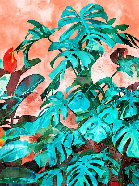 Photocircle Photocircle Poster / Leinwandbild - Monstera in My Backyard – Produktbild 1 von 4