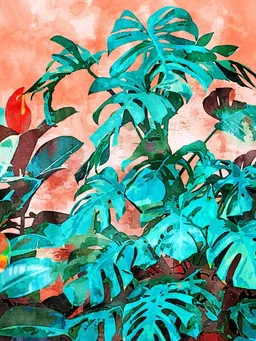 Photocircle Photocircle Poster / Leinwandbild - Monstera in My Backyard – Produktbild 1 von 1