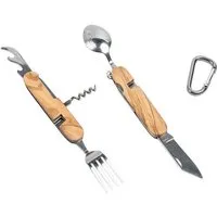 Cameleon Pack Cameleon Pack Praktisches Natur Camping Besteck *8 in 1* Edelstahl + Hochwertiges Olivenholz * Outdoor Reise Set – Produktbild 1 von 1