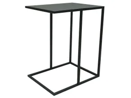 Beistelltisch "Lea", schwarz, aus pulverbeschichtetem Stahl, L-förmig, 45 x 35 x 60 cm – Produktbild 1 von 1
