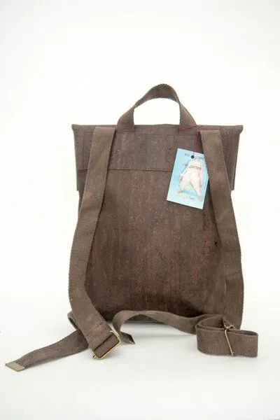 ein garten Studios ein garten Studios veganen Rucksack- Myrto small- aus Kork, Chocolate brown, – Produktbild 2 von 4