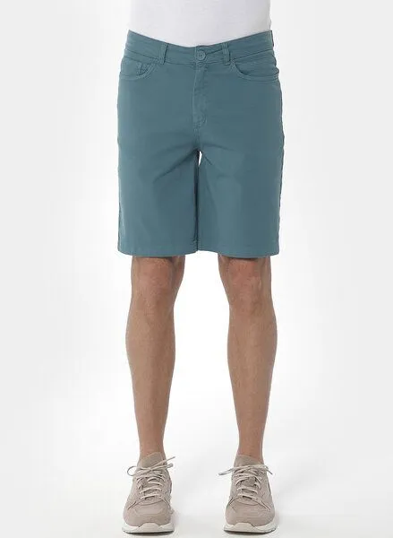 ORGANICATION ORGANICATION Five-Pocket-Shorts aus Bio-Baumwolle, Grün(perol green), – Produktbild 1 von 4