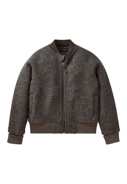 hessnatur hessnatur Walk-Bomberjacke aus reiner Bio-Merinowolle, Vintage braun, – Produktbild 2 von 3