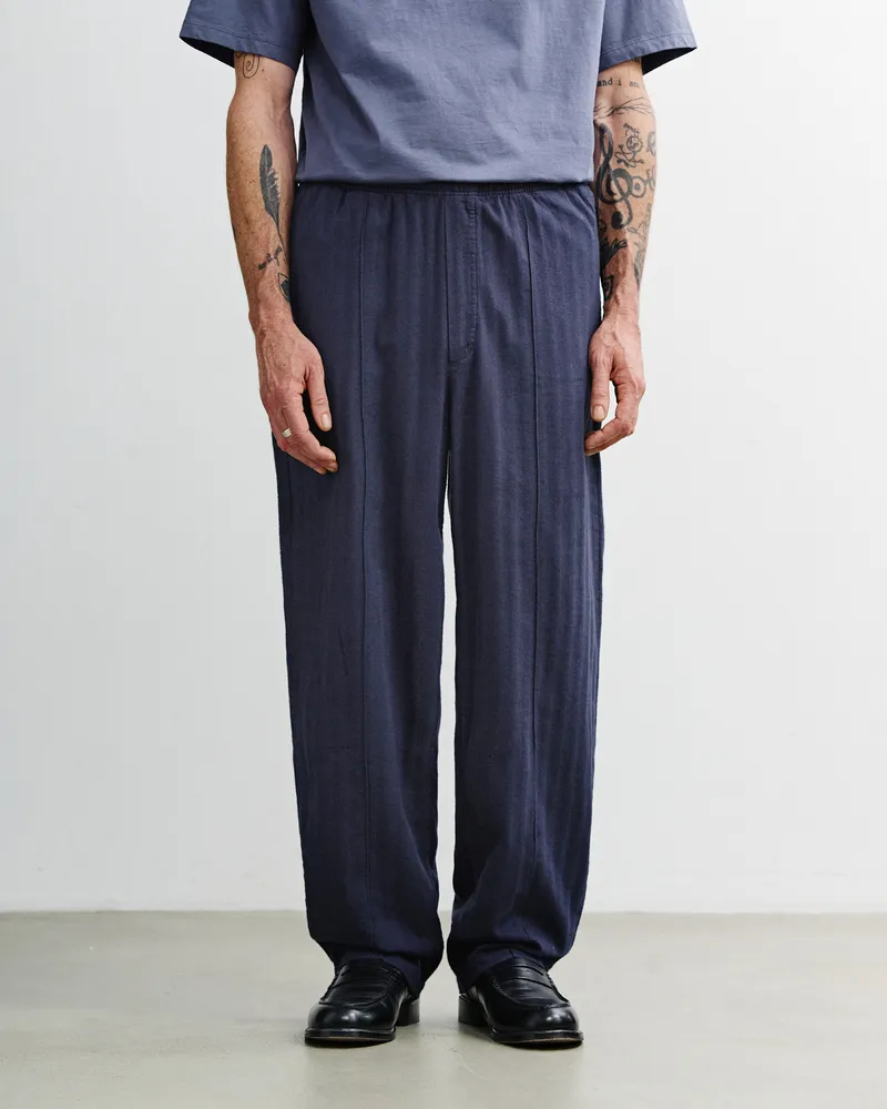 Rotholz Rotholz Herren vegan Hose Weit Geschnitten Mit Falten Blau, Blau, – Produktbild 1 von 2